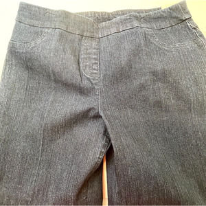 NWT Slim-sation Women's Flexible Tummy control panel flat front pants gray 14